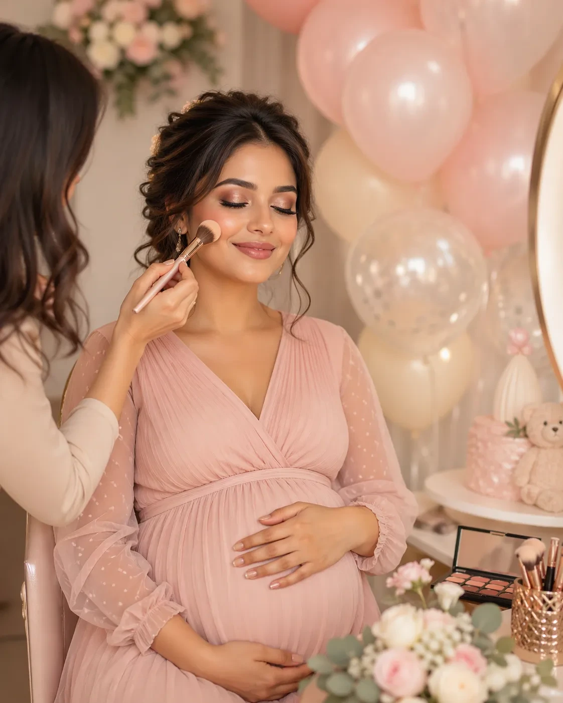 Professional baby shower makeup