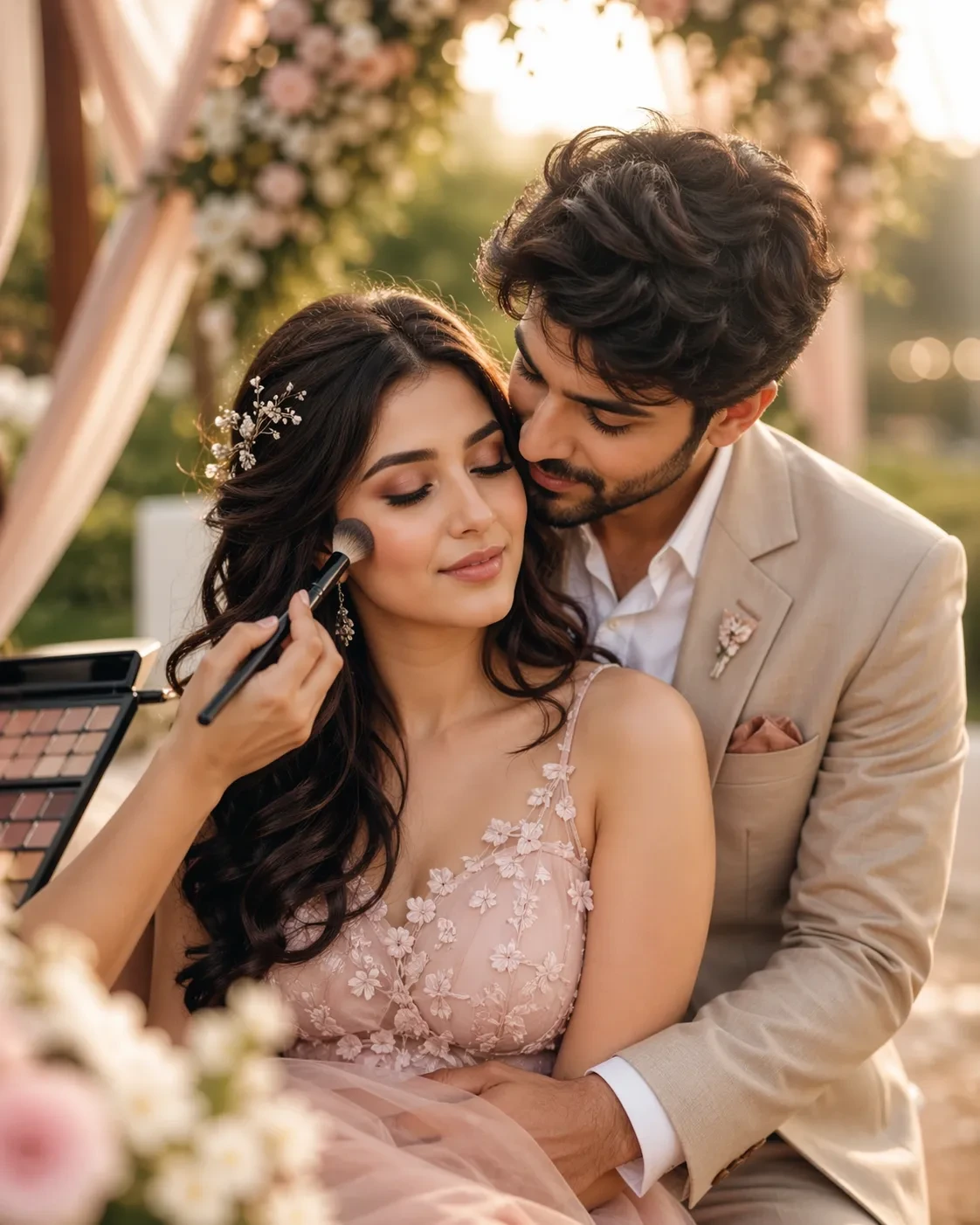 Pre-wedding shoot makeup